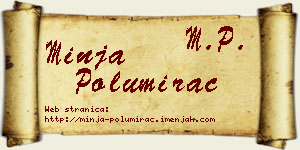 Minja Polumirac vizit kartica